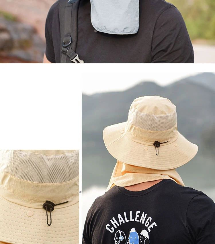 Bucket Hats Sun Hat Sun Protection Spring Summer Waterproof Boonie Hat for Fishing Hiking Garden Safari Beach