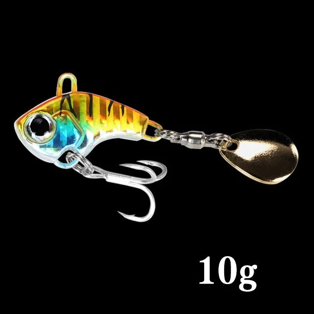 1Pcs Rotating Metal VIB vibration Bait Spinner Spoon Fishing Lures 6g 10g 20g Jigs Trout Winter Fishing Hard Baits Tackle Pesca