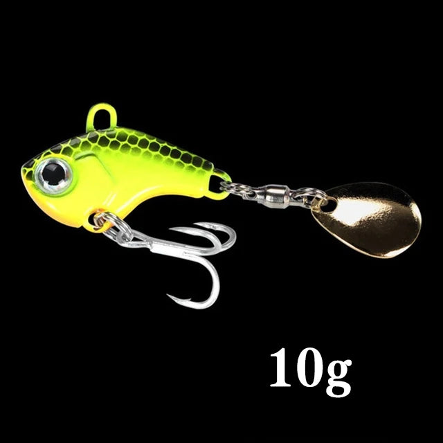 1Pcs Rotating Metal VIB vibration Bait Spinner Spoon Fishing Lures 6g 10g 20g Jigs Trout Winter Fishing Hard Baits Tackle Pesca