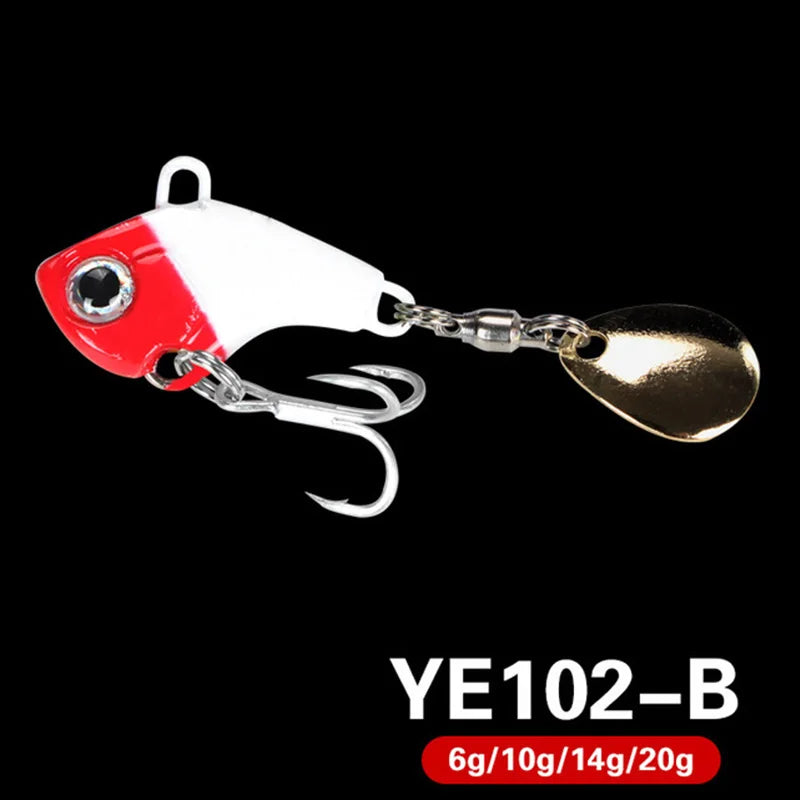 1Pcs Rotating Metal VIB vibration Bait Spinner Spoon Fishing Lures 6g 10g 20g Jigs Trout Winter Fishing Hard Baits Tackle Pesca