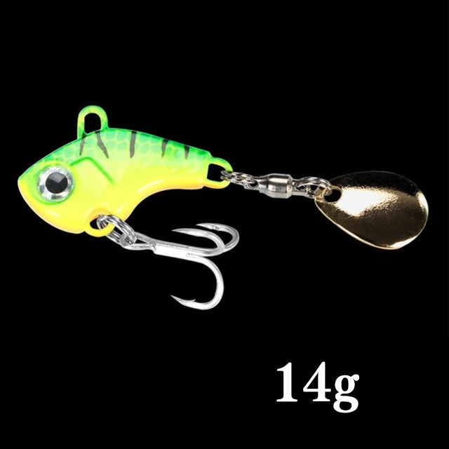 1Pcs Rotating Metal VIB vibration Bait Spinner Spoon Fishing Lures 6g 10g 20g Jigs Trout Winter Fishing Hard Baits Tackle Pesca