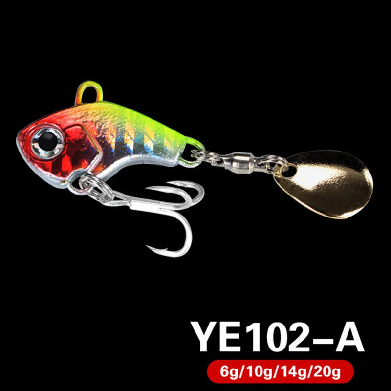 1Pcs Rotating Metal VIB vibration Bait Spinner Spoon Fishing Lures 6g 10g 20g Jigs Trout Winter Fishing Hard Baits Tackle Pesca