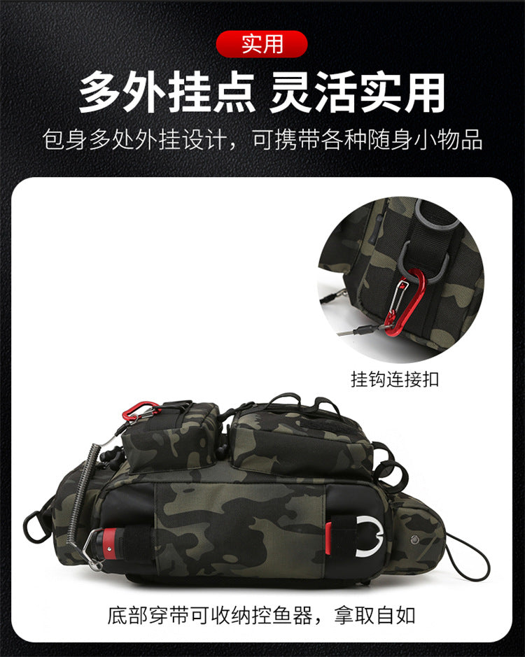 Luya Bag Double Shoulder Single Shoulder Back Waterproof Multi-functional Fishing Outdoor Equipment Fishing Gear Bag