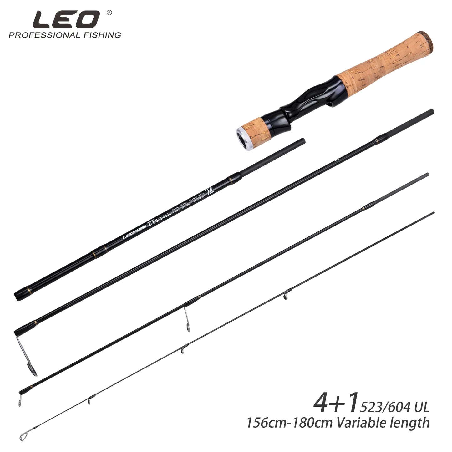 LEOFISHING Carbon Fishing Lure Spinning Casting Fast UL Bait 523/604 Ultra Lightweight Fishing Rod 1.56M&1.8M Fishing Accessory