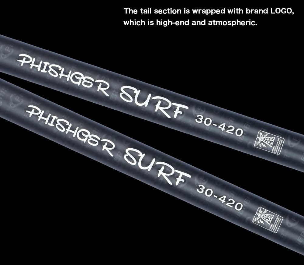 PHISHGER Telescopic Surf Spinning Rod 3.6/4.2/4.5/5.0/5.3m Power80-150g 30T Carbon Travel Surfcasting Shore Casting Fishing Pole