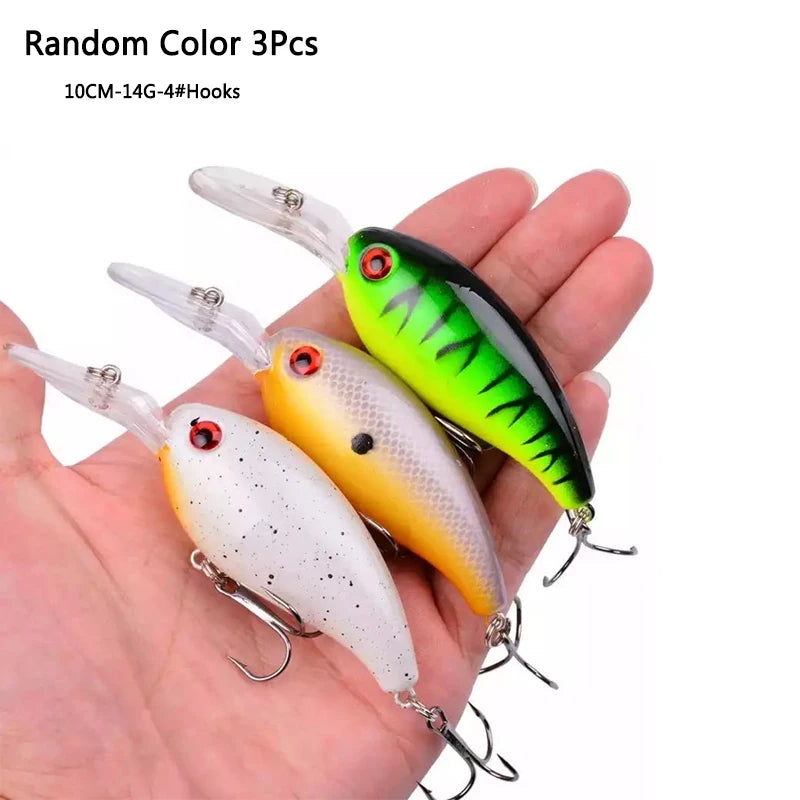 Crankbaits Set  Mixed Colors Bait Fishing Lure Lot Minnow Wobbler Bass Swimbait Sea Swim Hard Lures Sinking Tackle pesca