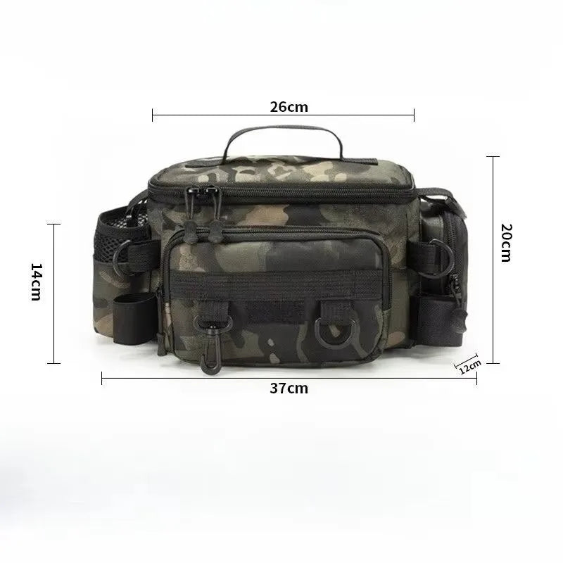 Luya Bag Double Shoulder Single Shoulder Back Waterproof Multi-functional Fishing Outdoor Equipment Fishing Gear Bag