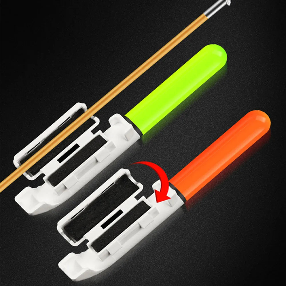 2PCS Fishing Floats Stick Light Warning Reminder Lights Fishing Buoy LED Rod Tip Luminous CR425 USB Charging Night Pesca Tackle. Night fishing