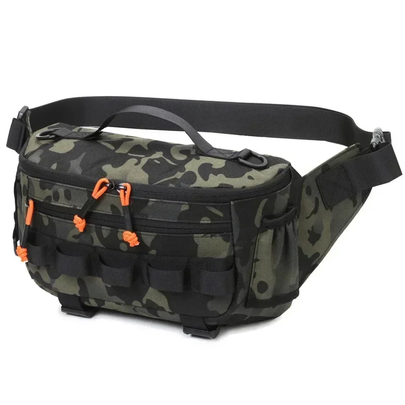 Fishing Chest Waist Bag Tactical Outdoor Travel Sports EDC Fishing Lure Bags Hunting Camping Hiking Cycling Pack Molle Pouch