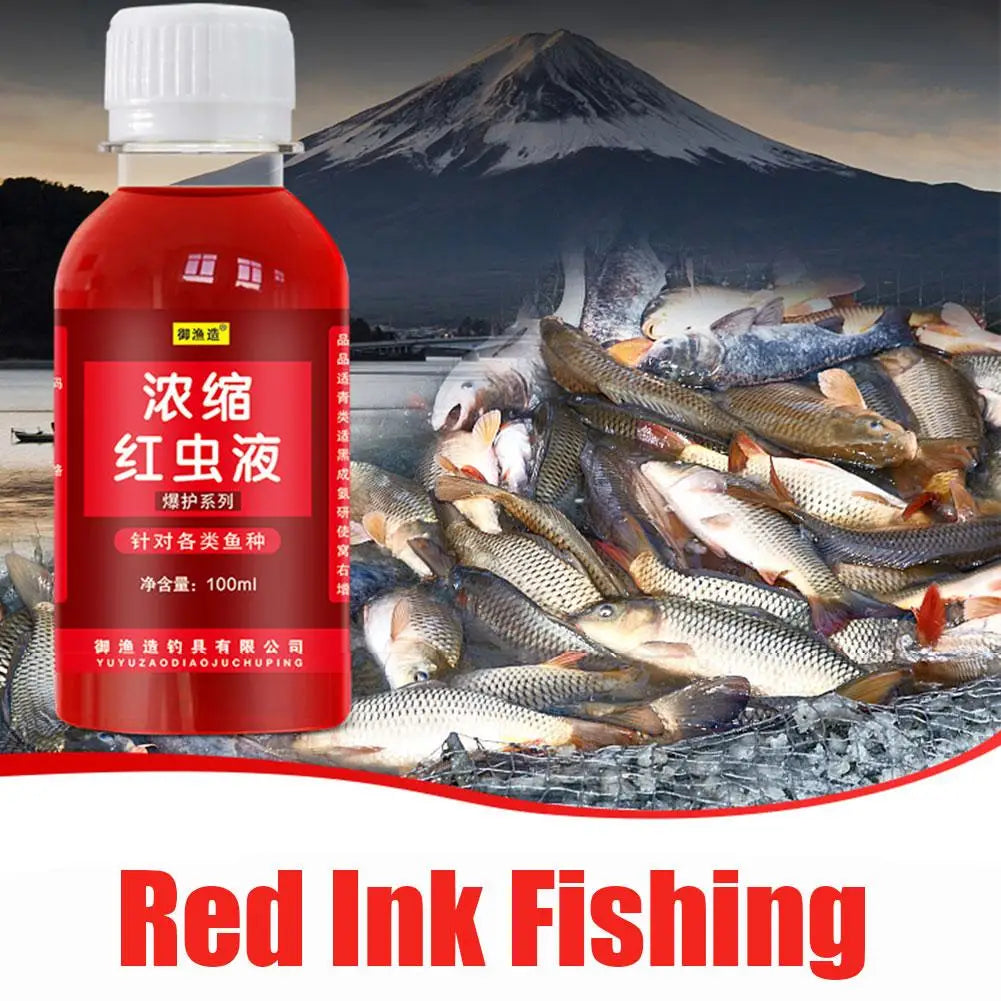 100ml Liquid Blood Worm Scent Fish Attractant Concentrated Fishing Additive Catfish Accessories Liquid Bait Red Perch Fish P4F7