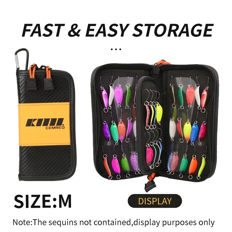 Large Capacity Lure Wallet Durable Spinner Bag Lure Storage Carrying Case Gitter Wallet Fishing Bag Fishing Accessories