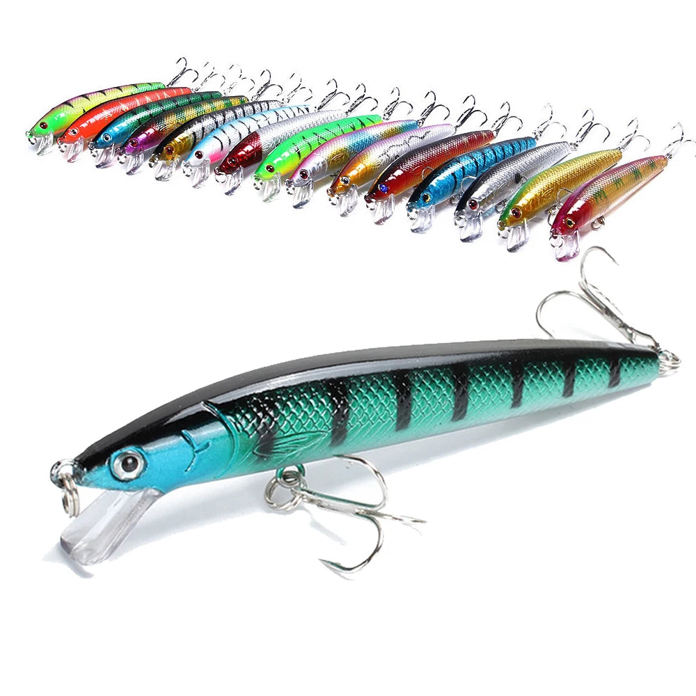 10/5Pcs Minnow Fishing Lures Floating Hard Bait 95mm 7g Artificial Bait Wobbler Crankbait Carp Perch Pesca Fishing Tackle