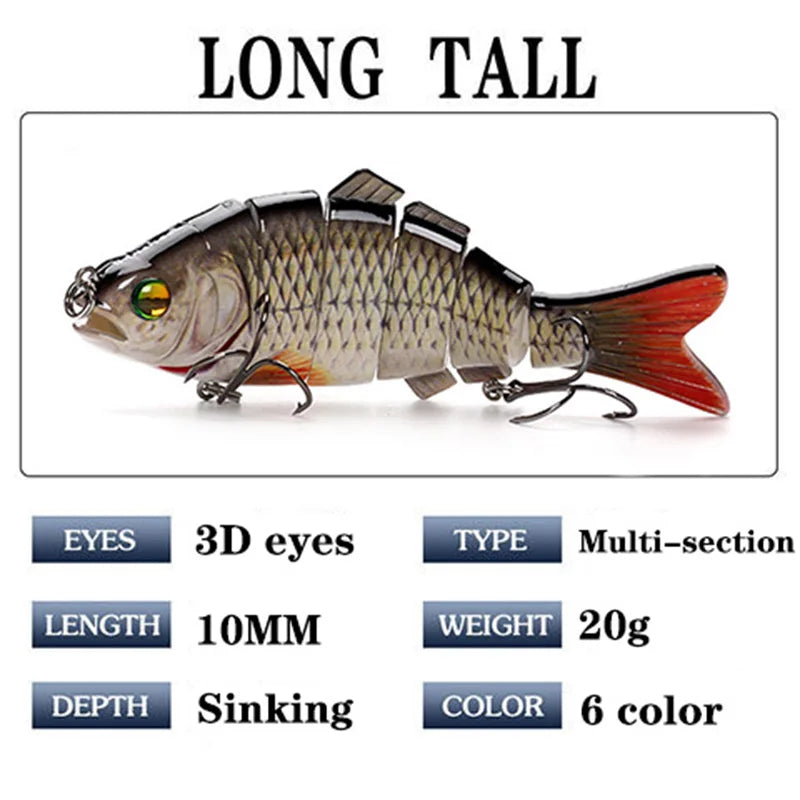 Luminous Fishing Lures For Dropshipping Multi Jointed Swimbait 6 7 Segment Wobblers Pike Tackle for Bass Trout Crankbait Lure