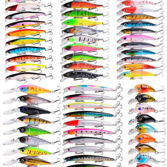 3/5/8Pcs Random Minnow Fishing Lure set High Quality Swimming Bait Wobble Bait Crankbait Artificial Bait