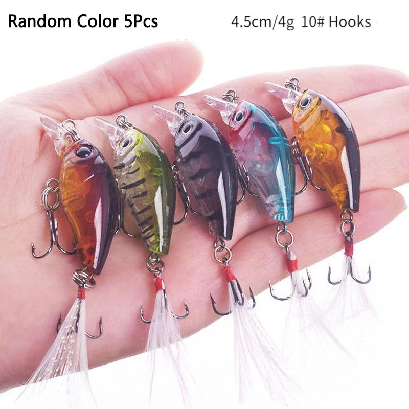 Crankbaits Set  Mixed Colors Bait Fishing Lure Lot Minnow Wobbler Bass Swimbait Sea Swim Hard Lures Sinking Tackle pesca