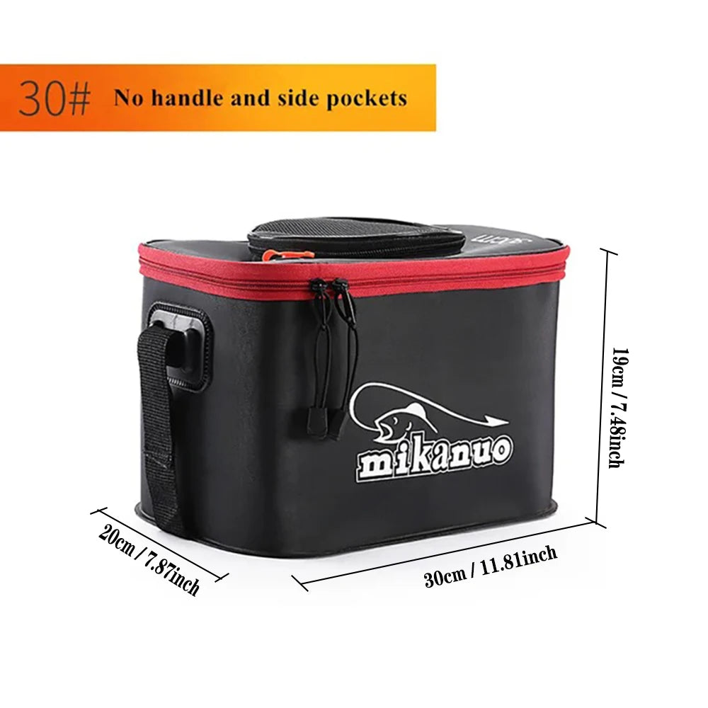 Portable Fishing Bag Collapsible Fishing Bucket Live Fish Box Camping Water Container Pan Basin Fishing Tackle Storage Bag