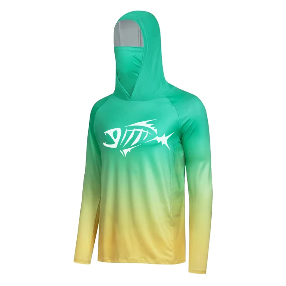 Fishing Hoodie Shirts with Mask Men Long Sleeve Sweatshirt Uv Protection  Moisture Wicking Fishing Clothing