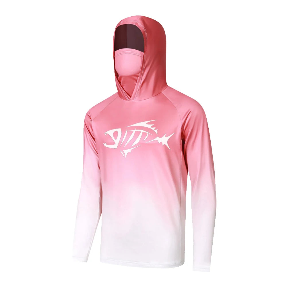 Fishing Hoodie Shirts with Mask Men Long Sleeve Sweatshirt Uv Protection  Moisture Wicking Fishing Clothing