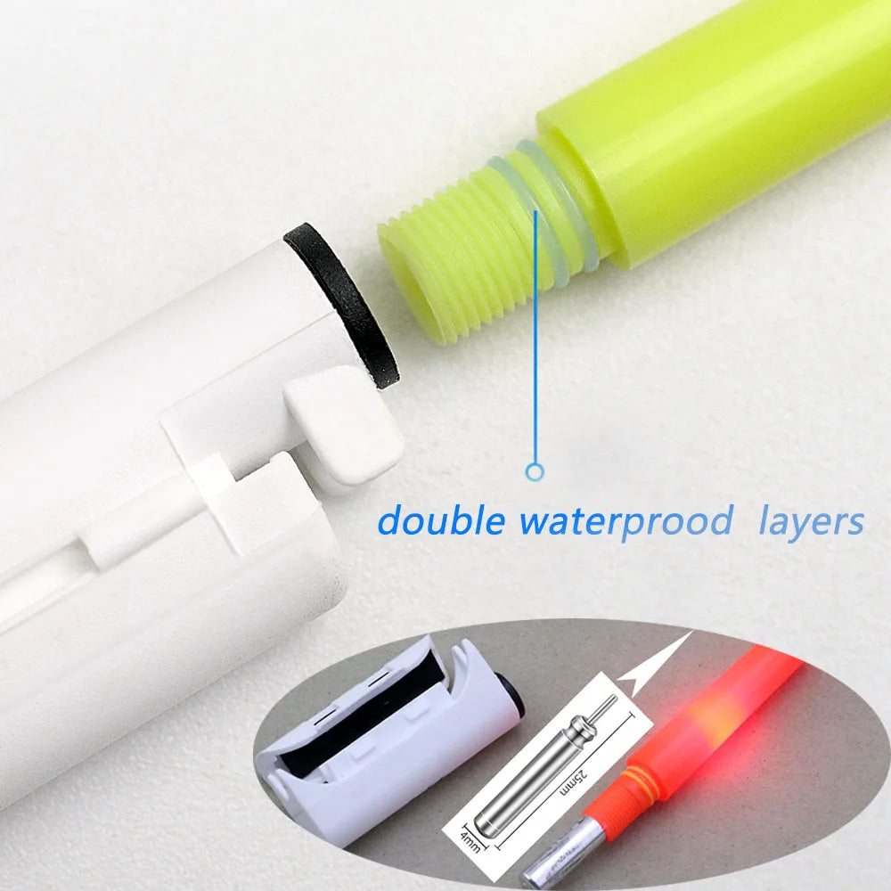 2PCS Fishing Floats Stick Light Warning Reminder Lights Fishing Buoy LED Rod Tip Luminous CR425 USB Charging Night Pesca Tackle. Night fishing