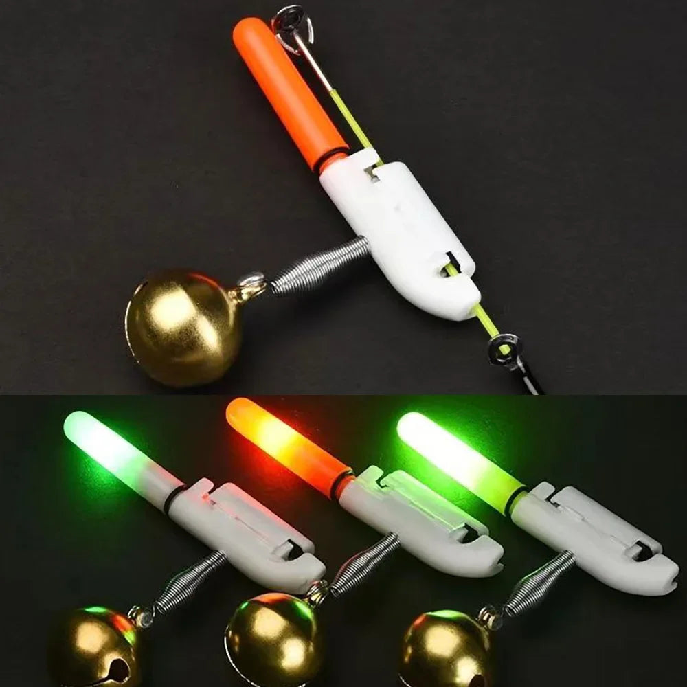 Fishing Light Stick Clip Rod Bell Luminous LED CR425 3.6V Battery USB Charge Tackle Night Bright Fish Bite Alarm Flash Lamp. Night fishing