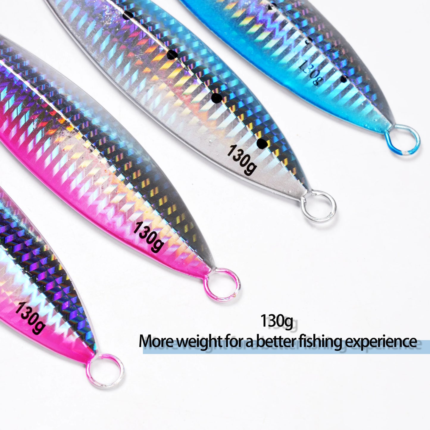 Metal Jig 3D Print 130g Crankbait Shore Casting Sea Bass Trolling Spoon Hard Fishing Lure Laser Body Shiny  Fishing Tackles