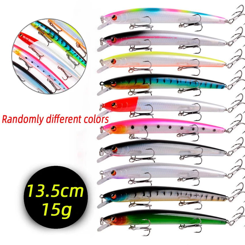 3/5/8Pcs Random Minnow Fishing Lure set High Quality Swimming Bait Wobble Bait Crankbait Artificial Bait