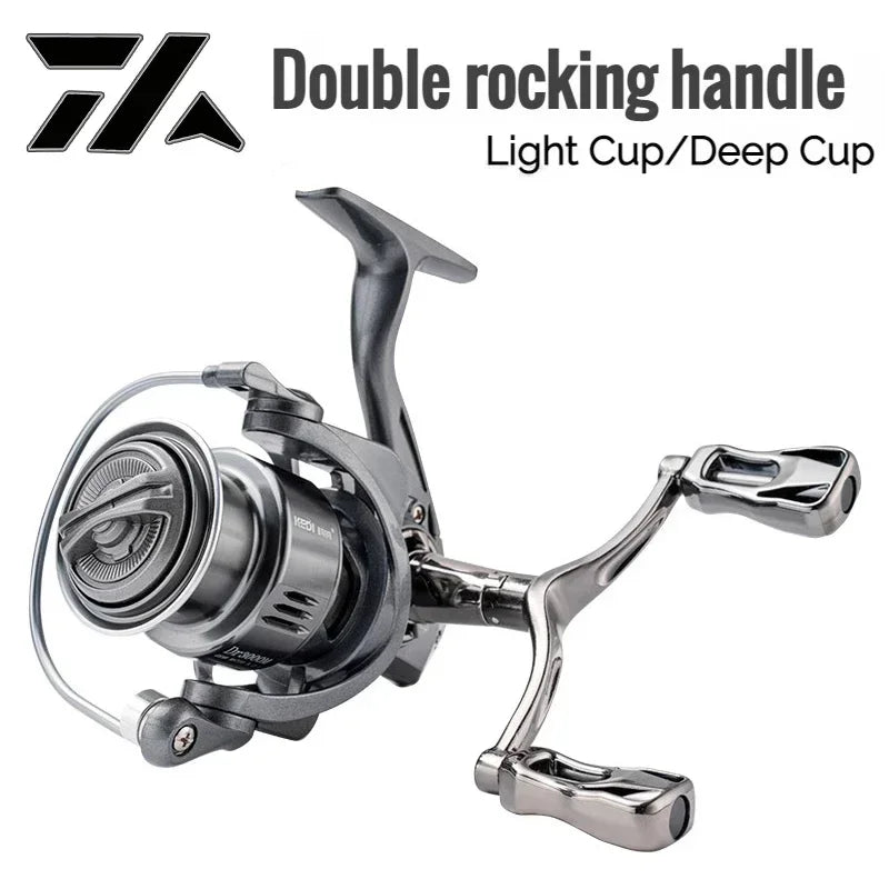 VWVIVIDWORLD 2500-6000 Series，5.2:1Gear Ratio, 8KG Max Drag, CNC Metal Doublel Rocker,Spinning Fishing Reel,For Freshwater Saltw