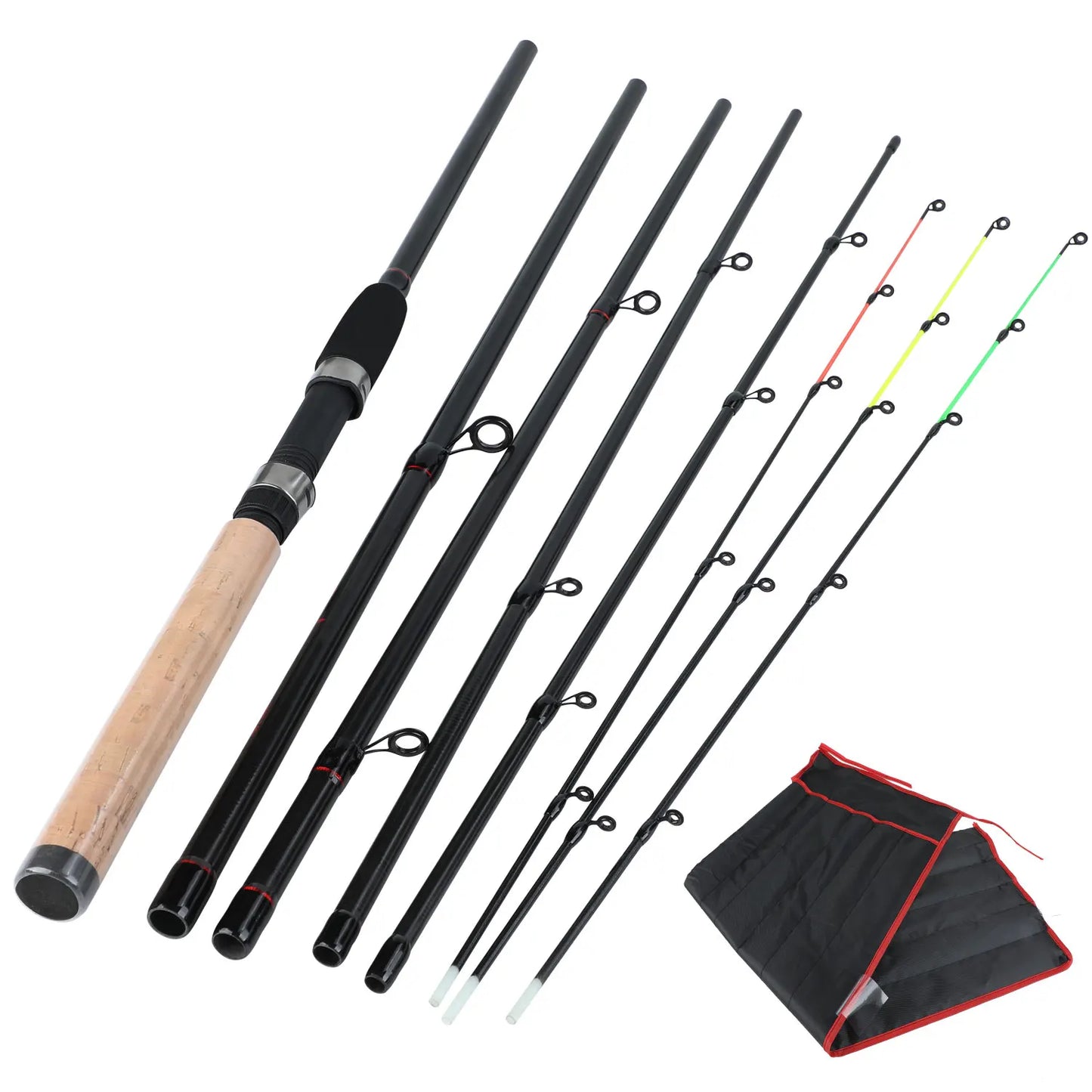 Sougayilang 3M Feeder Fishing Rod Cork Handle Carbon Fibre Spinning Fishing Rods L M H Power 30-120g Lure Weight Carp Pole Pesca