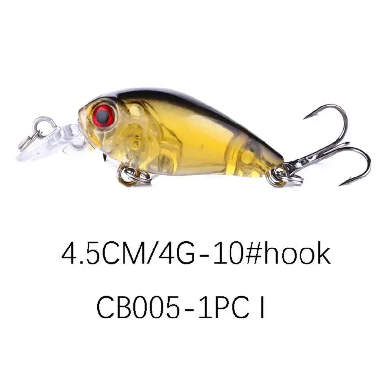 1~8PCS Mixed Colors Minnow Fishing Lures Set 4.5cm 3.5g Mini Crank Wobblers With Treble Hooks Tackle Topwater Swim Crankbaits