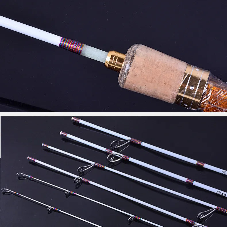 Ejection Fishing Rod XUL Super Soft And Ultra Light 1.4m Four-Section Portable Travel Stream Fiberglass Trout Rod