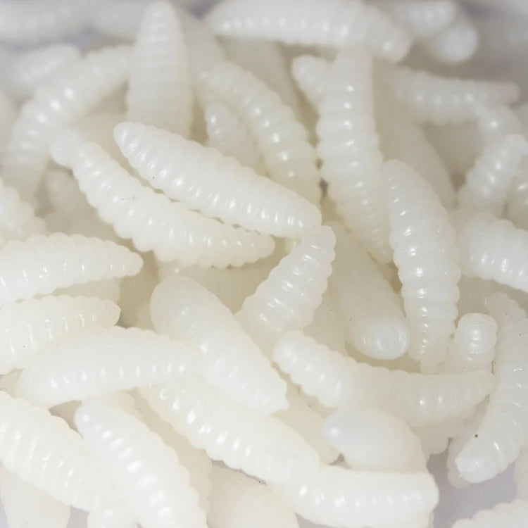 50pcs Lua Soft Bait Fake Breadworms Earthworms Red Worms Soft Worms Fake Worms Fishing Bait