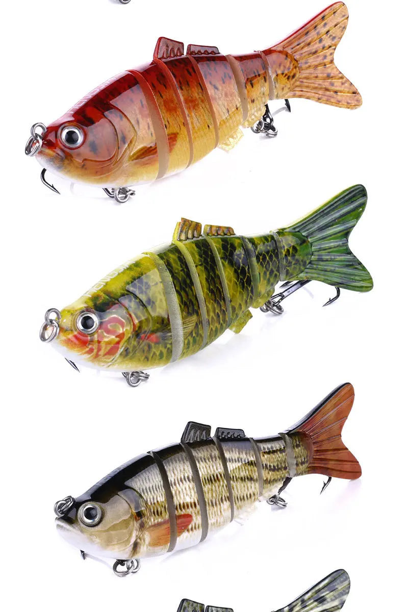 6 Segment Multi Jointed Fishing Lure Sinking 10cm/17.5g Swimbait Artificial Wobblers Crankbait Hard Bait Pesca Tackle 5/3/1Pcs