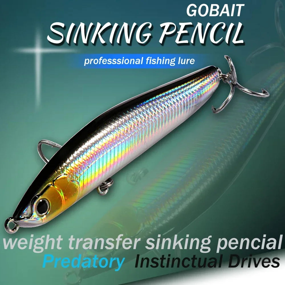 Sinking Pencil Bait 16g 9.8cm Wobbler 12g 8.5cm Popper Weight Transfer Pesca Swimbait Cast Minnow Silicone Tackle Fishing Lure