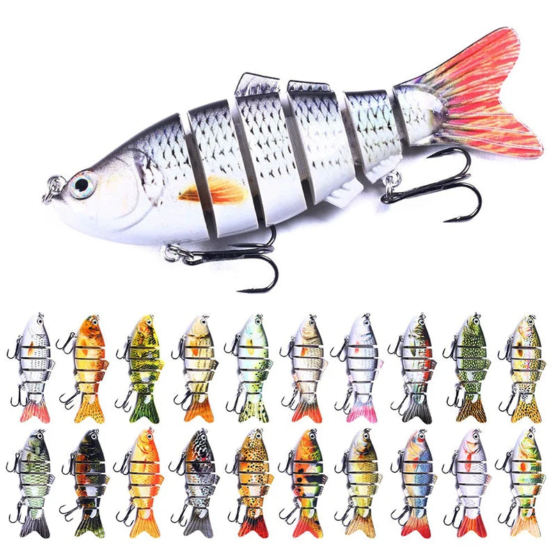 6 Segment Multi Jointed Fishing Lure Sinking 10cm/17.5g Swimbait Artificial Wobblers Crankbait Hard Bait Pesca Tackle 5/3/1Pcs