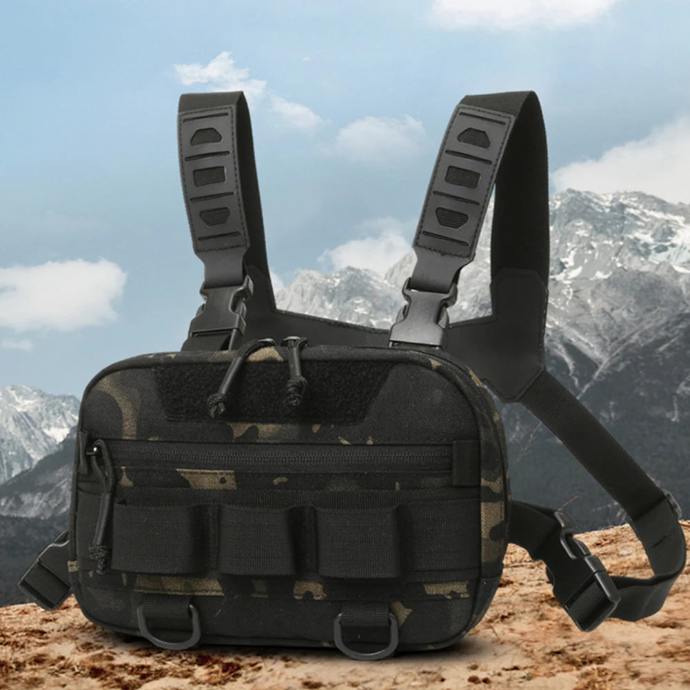 Fishing Chest Bag Men's Tactical Bags Chest Rig Packs Molle Nylon Climbing Camping Backpacks Outdoor Travel Vest anny Pack