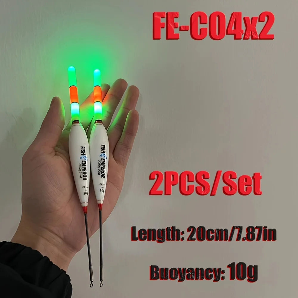 2pcs Night Fishing Electronic Float Large Buoyancy Buoy Led Luminous Cr425 Summer Luminous Fishing Gear Fishing Gear 2024 New. Night fishing