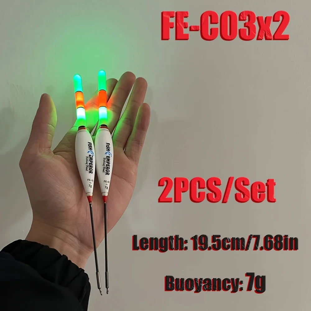 2pcs Night Fishing Electronic Float Large Buoyancy Buoy Led Luminous Cr425 Summer Luminous Fishing Gear Fishing Gear 2024 New. Night fishing