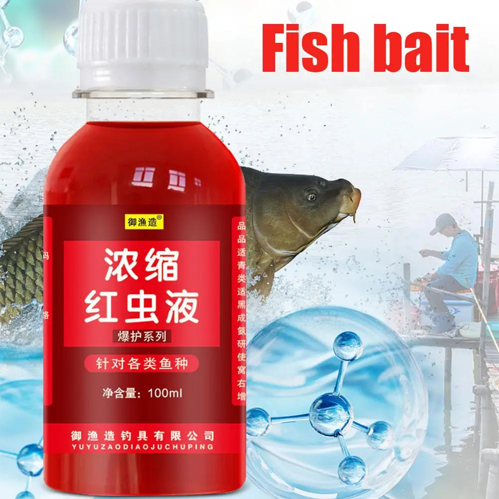 100ml Liquid Blood Worm Scent Fish Attractant Concentrated Fishing Additive Catfish Accessories Liquid Bait Red Perch Fish P4F7