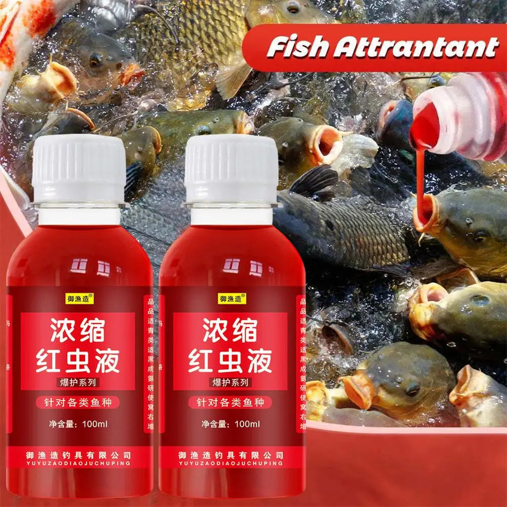 100ml Liquid Blood Worm Scent Fish Attractant Concentrated Fishing Additive Catfish Accessories Liquid Bait Red Perch Fish P4F7