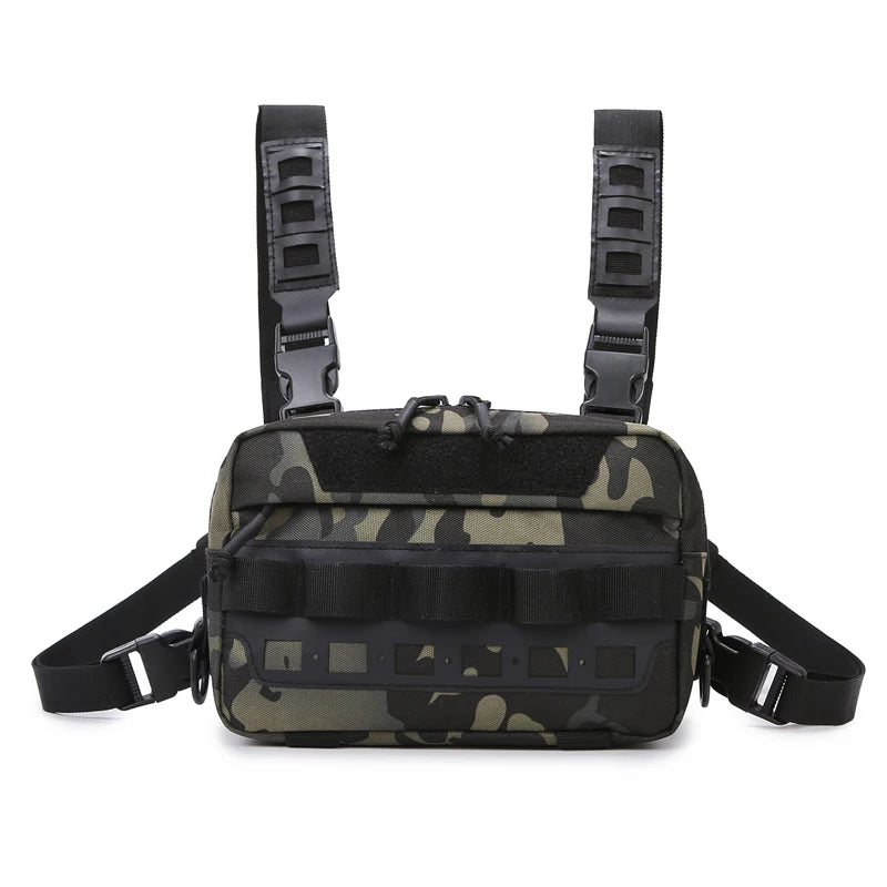 Fishing Vest Bag Men's Camo Fishing Lures Utility Tackle Chest Bags Waist Pack Outdoor Mountaineering Camping Hiking EDC Hunting