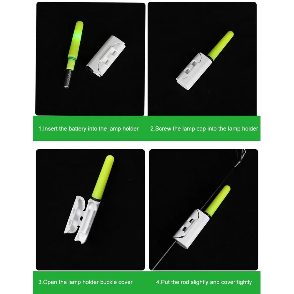 2PCS LED Fishing Luminous Light Stick With CR425 Battery USB Charging Kit Fish Rod Bite Alarm Night Fishing Bobber Pesca Tackle. Night fishing