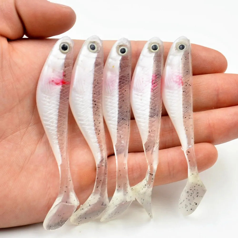 Bag Soft Silicone Fishing Lures 8.5cm/5g Saltwater Freshwater Fishing Soft Lures Silicone Wobblers Artificial Bait Bass