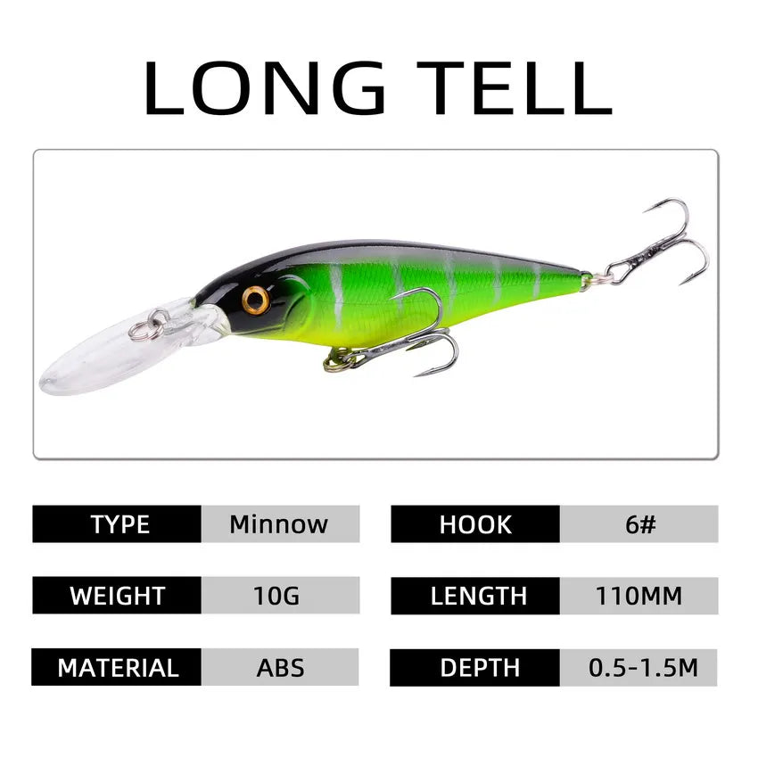 3/5/8Pcs Random Minnow Fishing Lure set High Quality Swimming Bait Wobble Bait Crankbait Artificial Bait