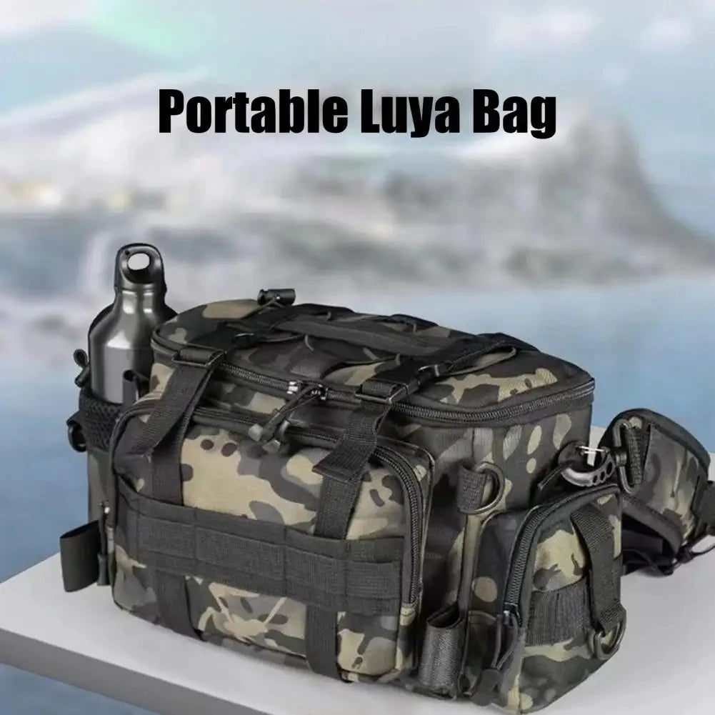 Fishing tackle, shoulder bag, storage bag, portable fishing rod holder, outdoor sports bag, flying fishing