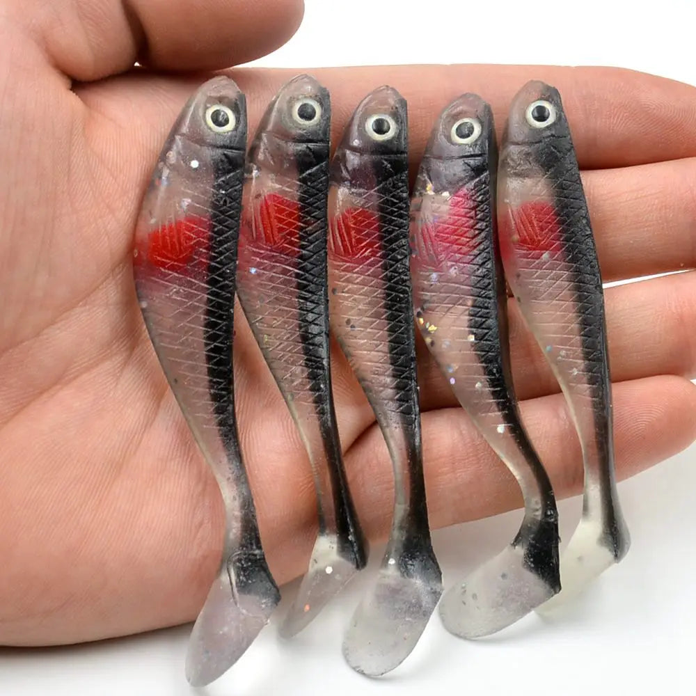 Bag Soft Silicone Fishing Lures 8.5cm/5g Saltwater Freshwater Fishing Soft Lures Silicone Wobblers Artificial Bait Bass