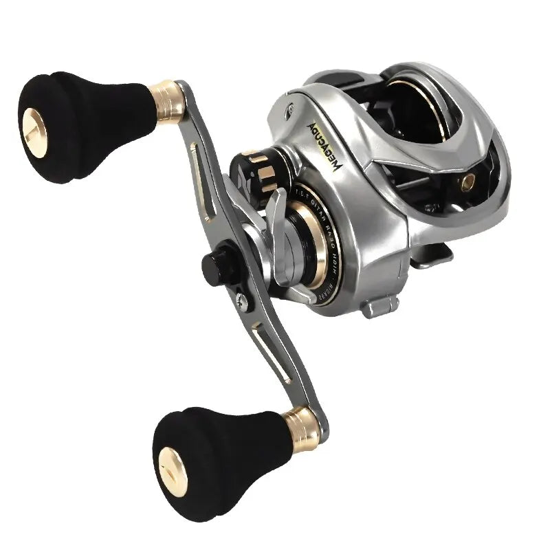 Seasir Megacuda Baitcasting Reel Drag 15KG Deep Spool 6.5:1 Aluminum Frame Carbon Side Double Handle Jigging Metal Reel Seawater