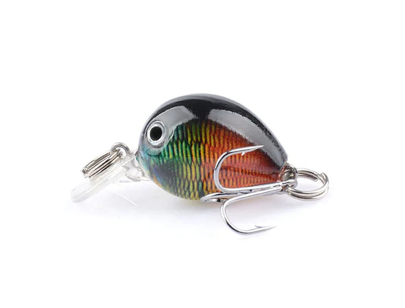 New Fishing Carp Wobbler CrankBait BKK Single Hook Rock Luya Laser Fake Lure Little Fat Man Floating Water 3.3CM/2G