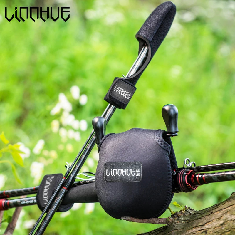 LINNHUE Portable Fishing Reel Bag Pouch Bag Waterproof Protective Case Cover For Spinning Reel Baitcasting Reel Drum Storage Bag