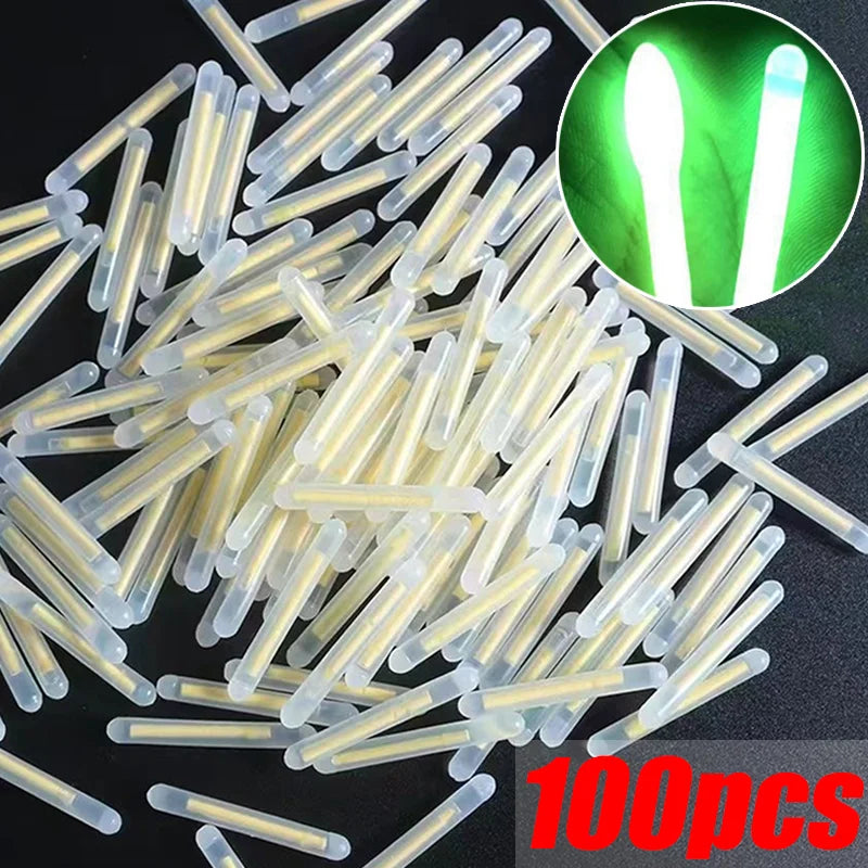 50/100PCS Firefly Fluorescent Rod Light Fishing Floating Rod Light Dark Luminous Rod Outdoor Fishing Fluorescent Rod Light. Night Fishing