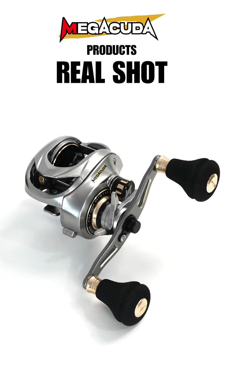 Seasir Megacuda Baitcasting Reel Drag 15KG Deep Spool 6.5:1 Aluminum Frame Carbon Side Double Handle Jigging Metal Reel Seawater